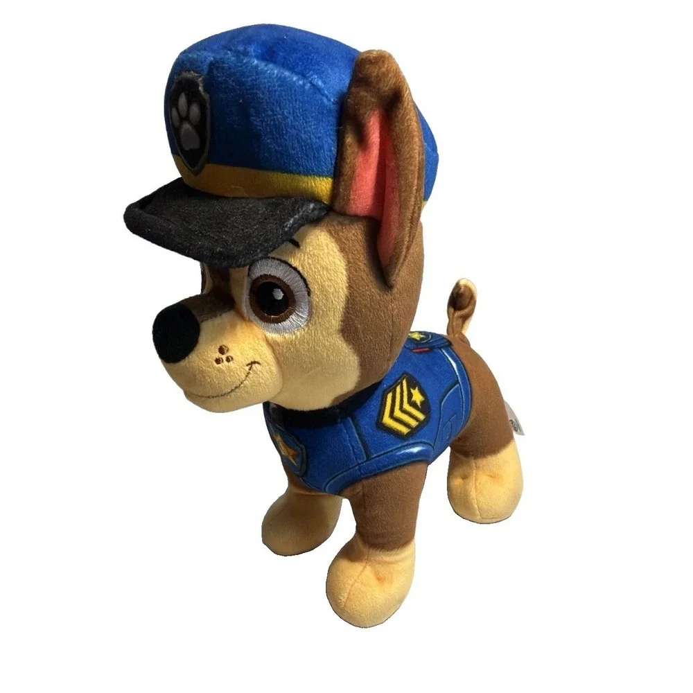 PAW PATROL Spin Master Stuffed Animal CHASE German Shepherd Dog 8" Plush Toy - Picture 3 of 7